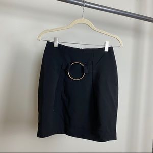 C/MEO Black Skirt With Gold Ring